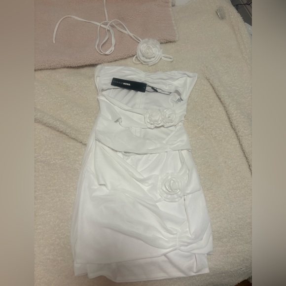 NWT FASHION NOVA ROSES ON ROSES MESH MINI DRESS - Picture 3 of 6